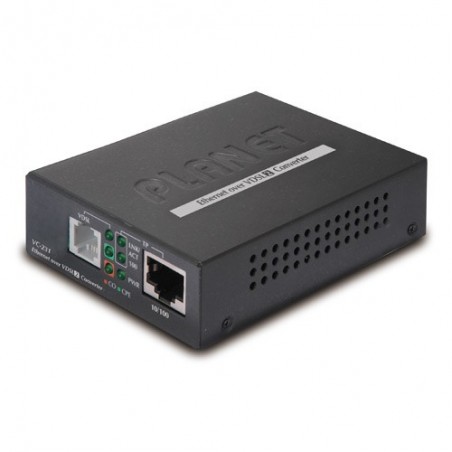 PLANET VC-231 convertisseur de support réseau 100 Mbit s Noir