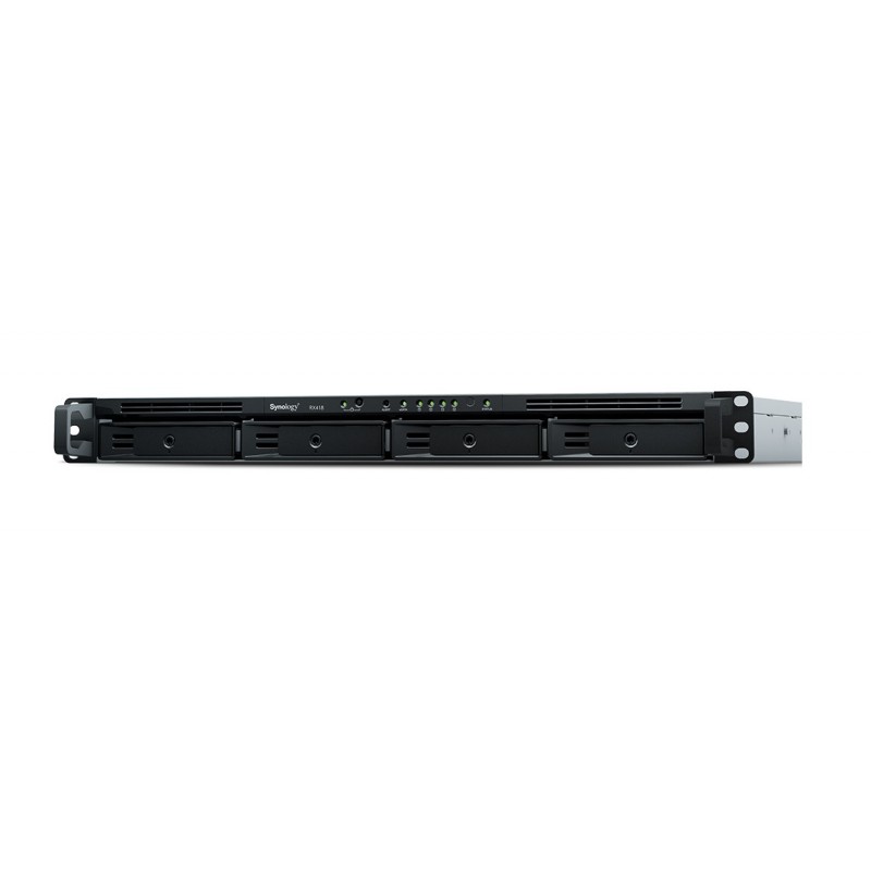 Synology RX418 boîtier de disques Rack (1 U) Noir, Gris