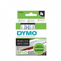 DYMO D1 - Standard Étiquettes - Bleu sur blanc - 19mm x 7m