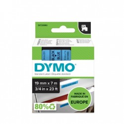 DYMO D1 - Standard Étiquettes - Noir sur bleu - 19mm x 7m