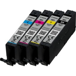 Canon Multipack de cartouches d'encre CLI-581 BK C M Y