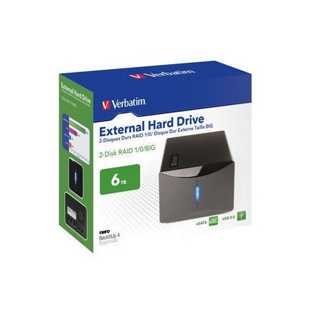 Verbatim 6TB RAID eSATA   USB 2.0 boîtier de disques