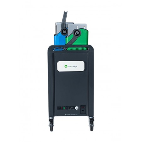 LocknCharge Carrier 20 Classe mobile de charge et de gestion Noir, Bleu, Vert, Métallique