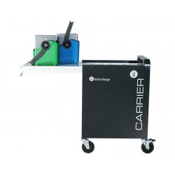 LocknCharge Carrier 20 Classe mobile de charge et de gestion Noir, Bleu, Vert, Métallique