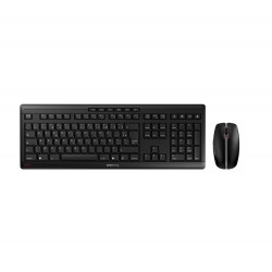 CHERRY Stream Desktop Recharge clavier Souris incluse RF sans fil AZERTY Français Noir