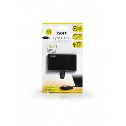 Port Designs 900123 hub & concentrateur USB 3.2 Gen 1 (3.1 Gen 1) Type-C 5000 Mbit s Noir