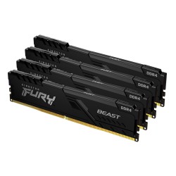 Kingston Technology FURY 64Go 3600MT s DDR4 CL18 DIMM (Kit de 4) Beast Black