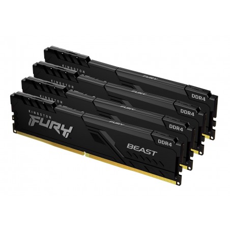 Kingston Technology FURY 64Go 3600MT s DDR4 CL18 DIMM (Kit de 4) Beast Black