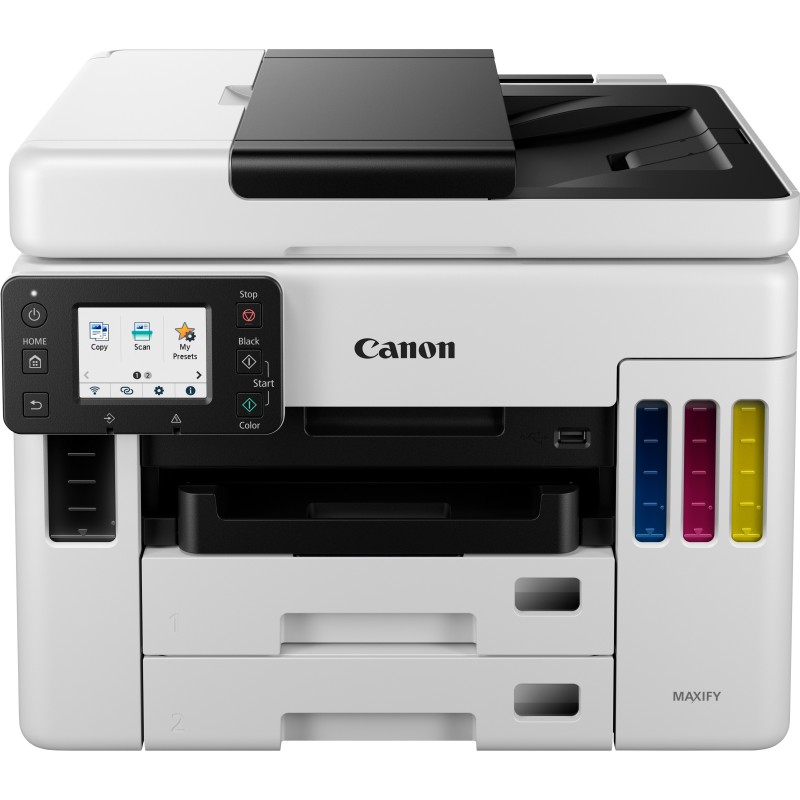 Canon MAXIFY Imprimante jet d'encre MegaTank multifonction rechargeable couleur sans fil GX7050