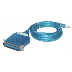 MCL Convertisseur USB vers port parallele câble parallèle Bleu 1,80 m