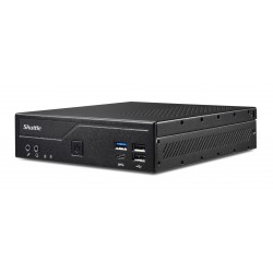 Shuttle Slim PC DH610S, S1700, 1x HDMI, 1x DP, 1x 2.5", 2x M.2, 1x LAN (Intel 1G), fonctionnement permanent 24 7, attaches VESA