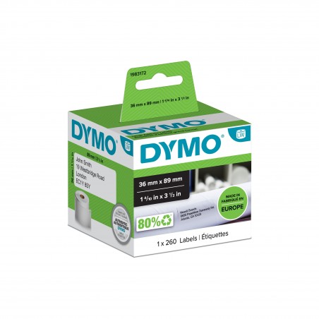 DYMO Étiquette d'adresse grand format - 89x36