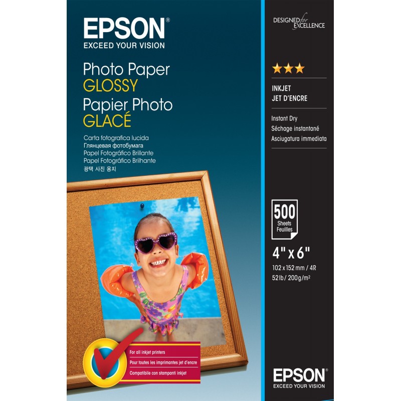 Epson Photo Paper Glossy - 10x15cm - 500 Feuilles