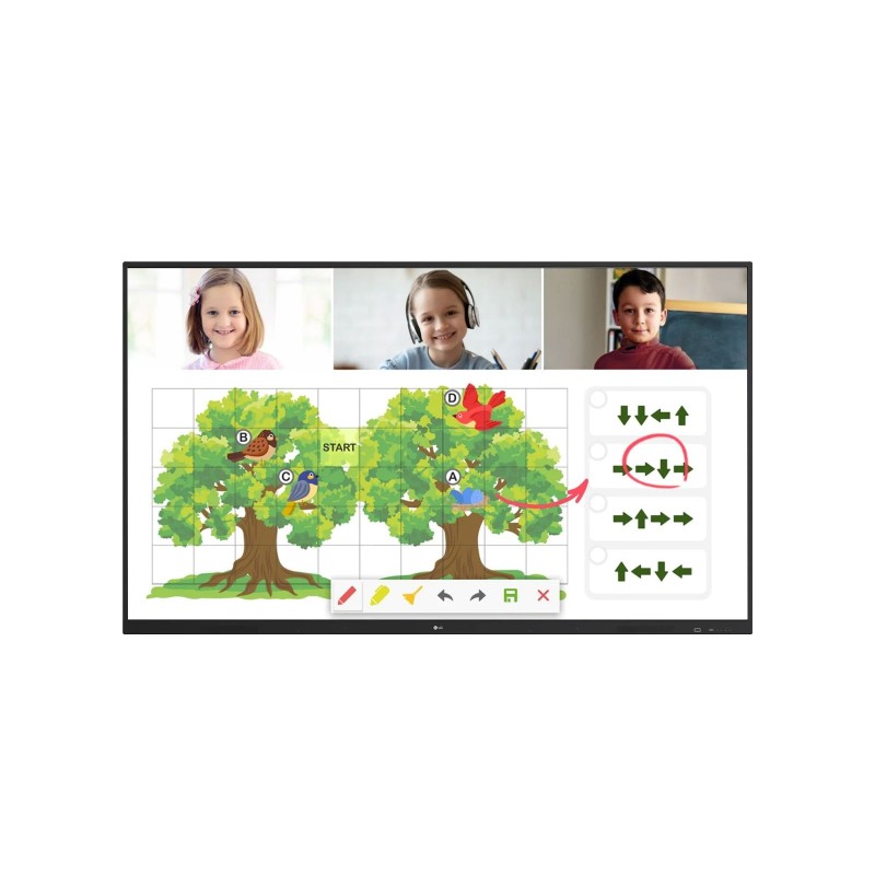 LG 65TR3DJ tableau blanc interactif 165,1 cm (65") 3840 x 2160 pixels Écran tactile Noir