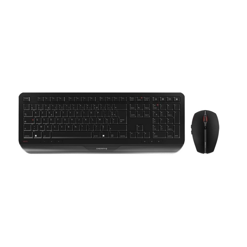 CHERRY GENTIX DESKTOP Ensemble Clavier & Souris sans fil, noir, USB, AZERTY - FR