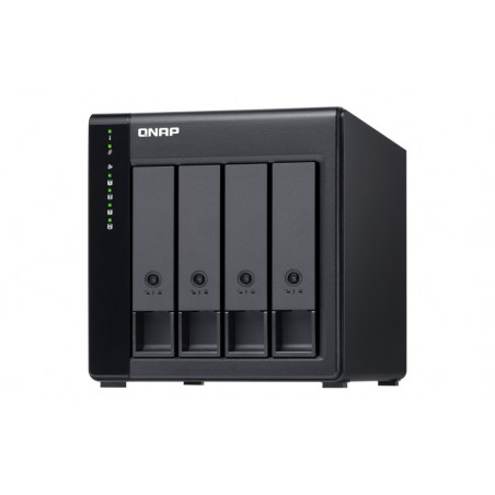 QNAP TL-D400S Boîtier de disques de stockage Boîtier disque dur SSD Noir, Gris 2.5 3.5"