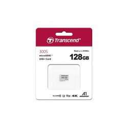 Transcend TS128GUSD300S-A mémoire flash 128 Go MicroSDXC NAND Classe 10