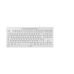 CHERRY STREAM KEYBOARD TKL clavier USB AZERTY Français Blanc