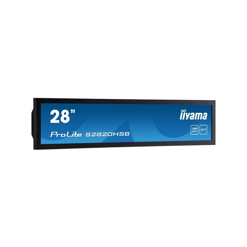 iiyama S2820HSB-B1 affichage de messages Écran plat de signalisation numérique 71,1 cm (28") LCD 1000 cd m² Noir 24 7