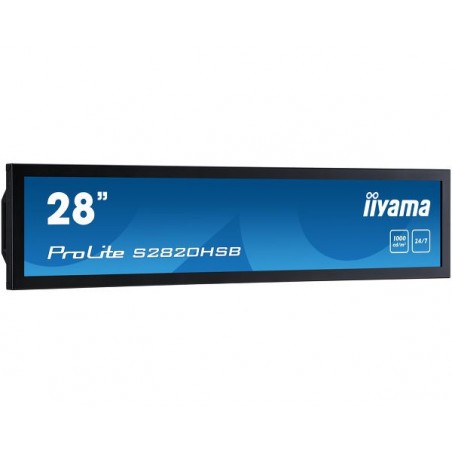 iiyama S2820HSB-B1 affichage de messages Écran plat de signalisation numérique 71,1 cm (28") LCD 1000 cd m² Noir 24 7