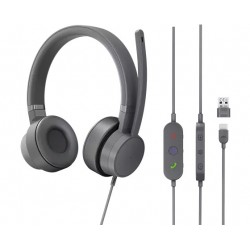 Lenovo GXD1C99243 écouteur casque Avec fil Arceau Appels Musique USB Type-C Gris