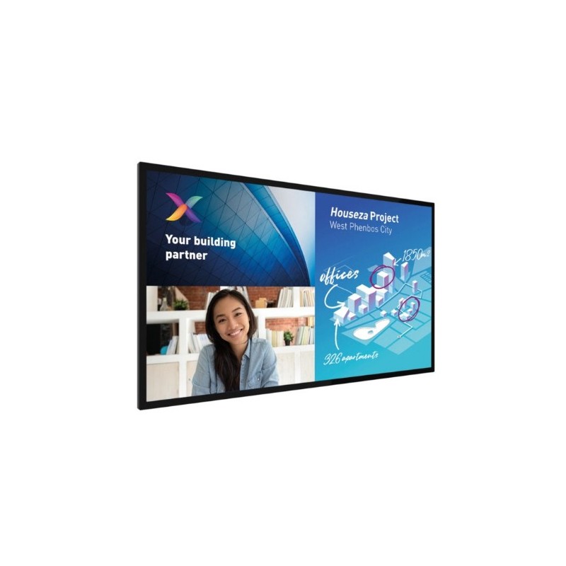 Philips 65BDL8051C 00 affichage de messages 165,1 cm (65") 350 cd m² 4K Ultra HD Noir Écran tactile Android 9.0