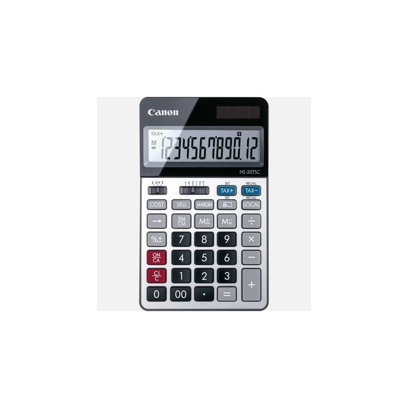 Canon HS-20TSC calculatrice Bureau Calculatrice financière Noir, Argent