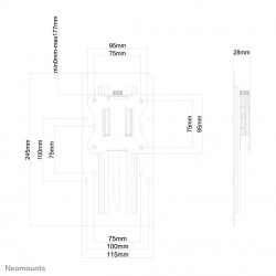 Neomounts hauteur réglable adapter