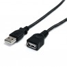 StarTech.com Câble d'Extension Mâle Femelle USB 2.0 de 90m - Prolongateur USB - Rallonge