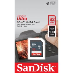 SanDisk Ultra 32GB SDHC Mem Card 100MB s 32 Go UHS-I Classe 10