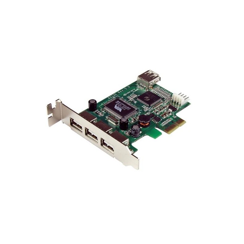 StarTech.com Carte Adaptateur PCI Express vers 4 Ports USB 2.0 - Carte PCIe Interne Externe