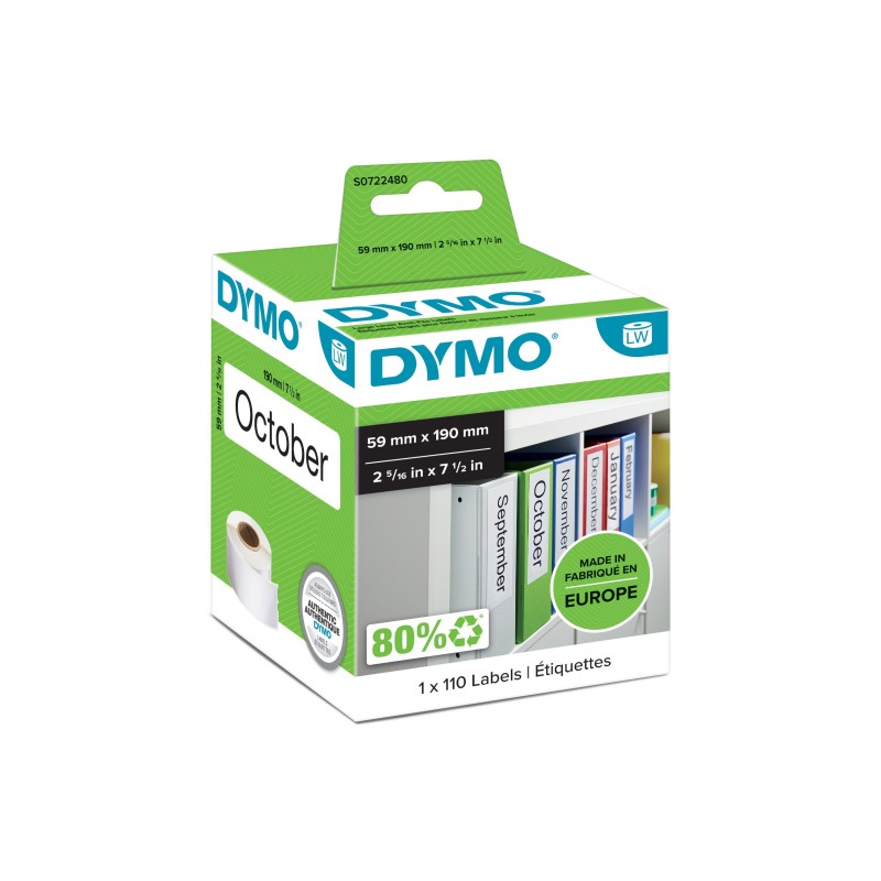 DYMO LW -Étiquettes pour classeurs grand format - 59 x 190 mm - S0722480