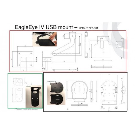 POLY EagleEye IV USB Camera Mounting Kit