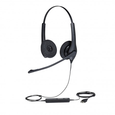 Jabra Biz 1500 Duo USB Casque Avec fil Arceau Bureau Centre d'appels USB Type-A Bluetooth Noir