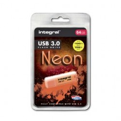 Integral NEON 3.0 lecteur USB flash 128 Go USB Type-A 3.2 Gen 1 (3.1 Gen 1) Orange