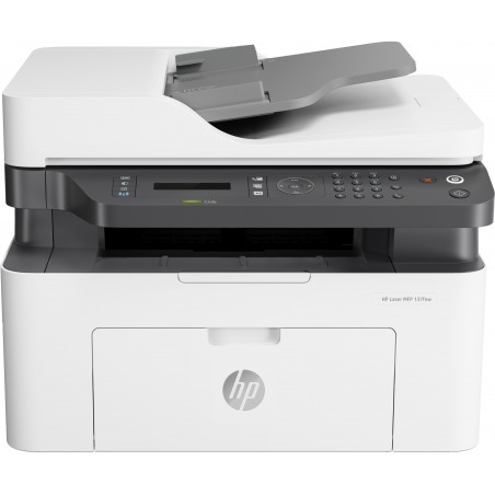 HP Laser Imprimante multifonction 137fnw, Noir et blanc, Imprimante pour Petites moyennes entreprises, Impression, copie, scan,