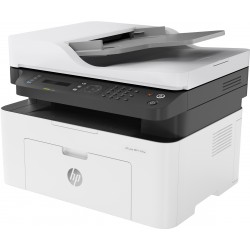 HP Laser Imprimante multifonction 137fnw, Noir et blanc, Imprimante pour Petites moyennes entreprises, Impression, copie, scan,