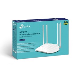 TP-Link TL-WA1201 point d'accès réseaux locaux sans fil 867 Mbit s Blanc Connexion Ethernet, supportant l'alimentation via ce