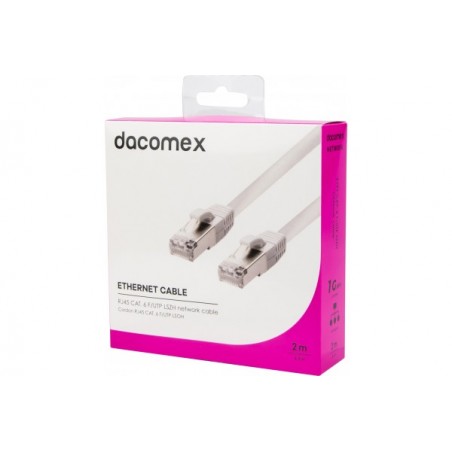 DACOMEX Cordon RJ45 CAT. 6 F/UTP LSOH snagless blanc - 2 m