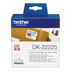 Brother DK-22225 ruban d'étiquette Noir sur blanc