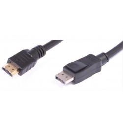 Uniformatic 3m DisplayPort - HDMI m m Noir