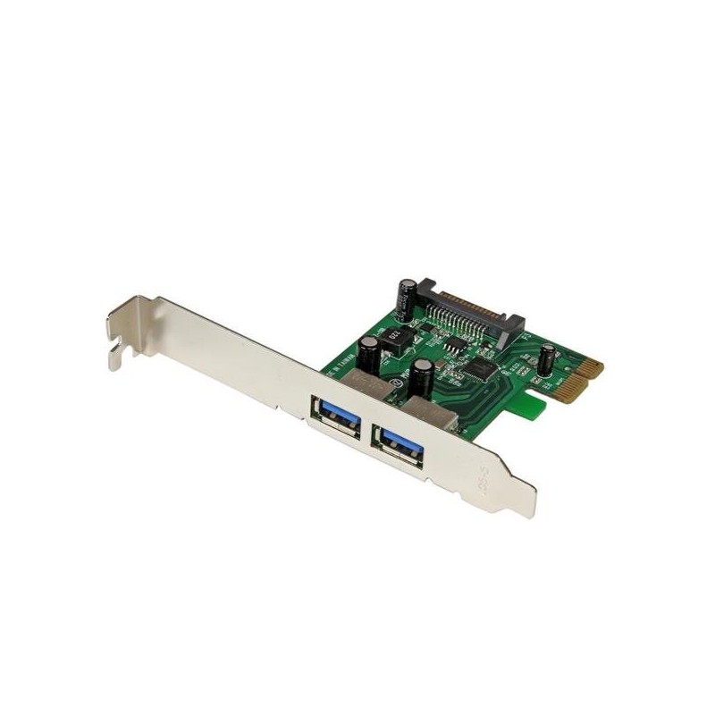 StarTech.com Carte Contrôleur PCI Express (PCIe) vers 2 ports USB 3.0 avec UASP - Alimentation SATA