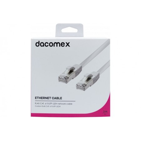 DACOMEX Cordon RJ45 CAT. 6 F/UTP LSOH snagless blanc - 3 m