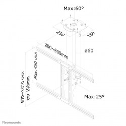 Neomounts support de plafond pour écran