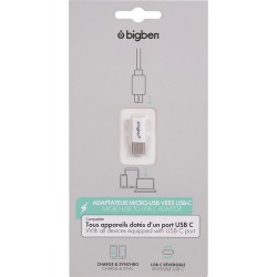 Bigben Connected ADAPTMICTOC changeur de genre de câble Micro USB USB C Blanc