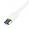 StarTech.com Adaptateur USB 3.0 vers Ethernet Gigabit - Carte Réseau Externe USB vers 1 Port RJ45 - Blanc