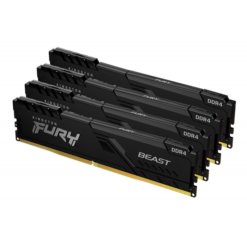 Kingston Technology FURY 64Go 3200MT s DDR4 CL16 DIMM (Kit de 4) Beast Black