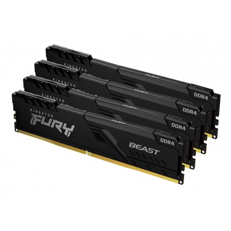 Kingston Technology FURY 64Go 3200MT s DDR4 CL16 DIMM (Kit de 4) Beast Black