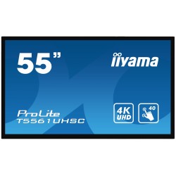 iiyama T5561UHSC-B1 affichage de messages Écran plat interactif 139,7 cm (55") LED 420 cd m² 4K Ultra HD Noir Écran tactile 24 7