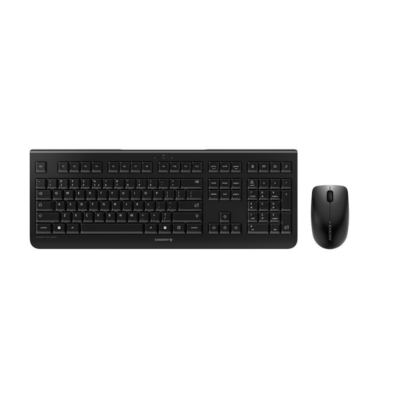 CHERRY DW 3000 clavier Souris incluse RF sans fil QWERTY Anglais américain Noir